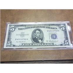 1953-A $5 SILVER CERTIFICATE