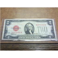 1928-F $2 US NOTE RED SEAL
