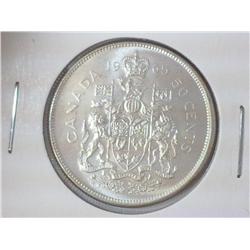 1965 CANADA SILVER 50 CENTS (UNC)