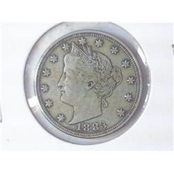 1883 NO CENTS LIBERTY "V" NICKEL (EXTRA FINE)
