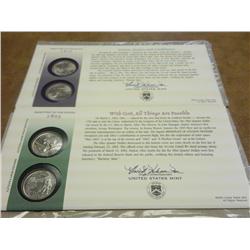 2 US MINT STATE QUARTER FDC'S LOUISIANA, OHIO