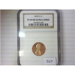 2005-S LINCOLN CENT NGC PF69RD ULTRA CAMEO