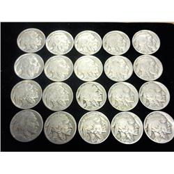 20 ASSORTED 30'S BUFFALO NICKELS