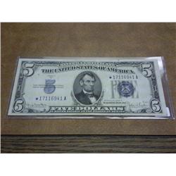 1934-D $5 SILVER CERTIFICATE STAR NOTE