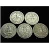 Image 2 : 5-60'S WASHINGTON SILVER QUARTERS