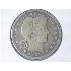 1907-O BARBER QUARTER