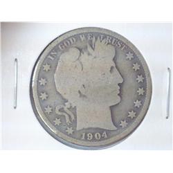 1904 BARBER HALF DOLLAR