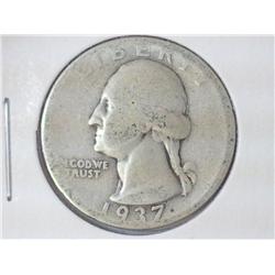 1937-D WASHINGTON SILVER QUARTER