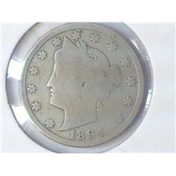 1894 LIBERTY "V" NICKEL