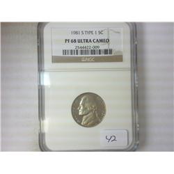 1981-S TYPE I JEFFERSON NICKEL NGC PF68 ULTRA CAM