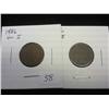 Image 1 : 1886 VARIETY 1 & 2 INDIAN HEAD CENTS