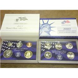 PARTIAL 2007 US PROOF SET (WITH BOX)