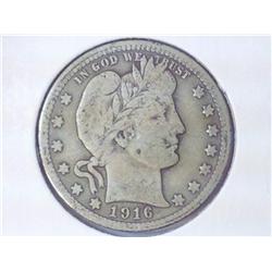 1916-D BARBER QUARTER (VERY GOOD)