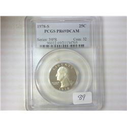 1978-S WASHINGTON QUARTER PCGS PR69 DCAM