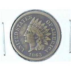 1863 INDIAN HEAD CENT (FINE)
