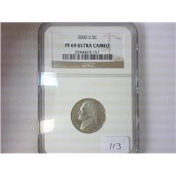 2000-S JEFFERSON NICKEL NGC PF69 ULTRA CAMEO