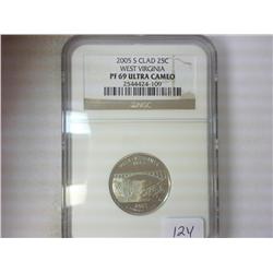 2005-S WEST VIRGINIA QUARTER NGC PF69 ULTRA CAMEO