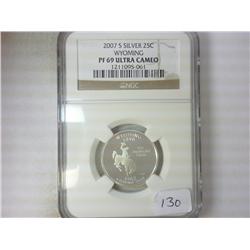 2007-S SILVER WYOMING QUARTER NGC PF69 ULTRA CAMEO