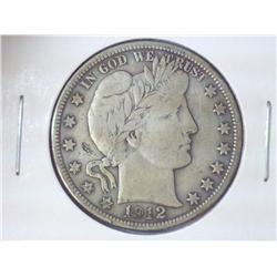 1912-S BARBER HALF DOLLAR (FINE+)