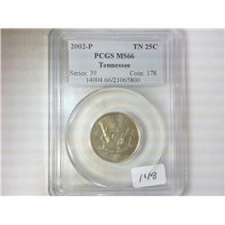 2002-P TENNESSEE QUARTER PCGS MS66