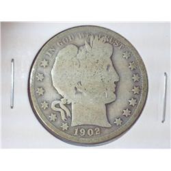 1902 BARBER HALF DOLLAR