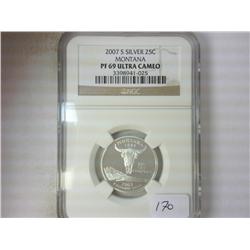 2007-S SILVER MONTANA QUARTER NGC PF69 ULTRA CAMEO