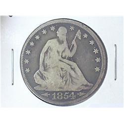 1854 SEATED LIBERTY HALF DOLLAR