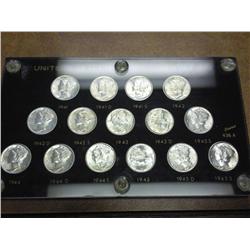 MERCURY DIME SHORT SET (UNC) IN CAPITAL PLASTICS