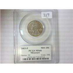 2003-P MISSOURI QUARTER PCGS MS66
