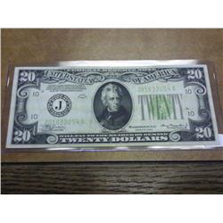 1934 $20 FRN GREEN SEAL