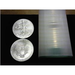 ROLL OF 20-2009 AMERICAN SILVER EAGLES (UNC)