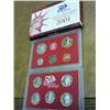 Image 2 : 2001 US SILVER PROOF SET (WITH BOX) (BETTER DATE)