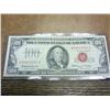 Image 1 : 1966 $100 US NOTE RED SEAL TOUGHER TO FIND