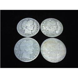 4 ASSORTED BARBER QUARTERS