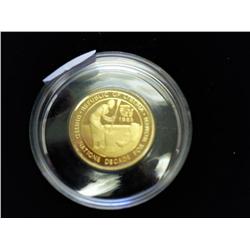 1985 LIBERIA $100 GOLD PROOF .2063 MINTAGE OF 318