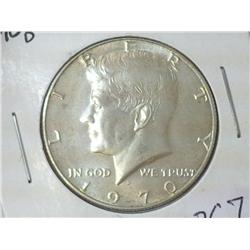 1970-D 40% SILVER KENNEDY HALF DOLLAR (UNC)
