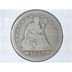 1853 SEATED LIBERTY QUARTER