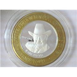 SAMS TOWN CASINO $10 SILVER TOKEN (UNC)