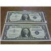 Image 1 : 2-GEM CU 1957-B $1 SILVER CERTIFICATES