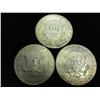 Image 2 : 3-1964 90% SILVER KENNEDY HALF DOLLARS