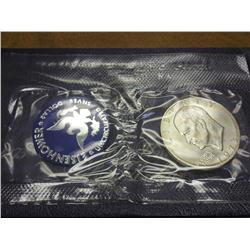 1973-S IKE SILVER DOLLAR (UNC) (BLUE PACK)