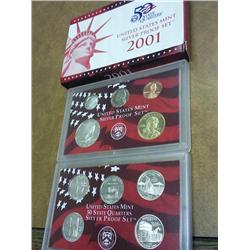 2001 US SILVER PROOF SET (WITH BOX) (BETTER DATE)