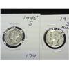 Image 1 : 1945-S MERCURY DIME SET REGULAR AND MICRO S