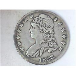 1833 BUST HALF DOLLAR (VERY FINE) MARKS OF REV.