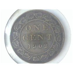 1902 CANADA  LARGE CENT (EXTRA FINE)