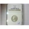 1935 WASHINGTON SILVER QUARTER NGC AU58