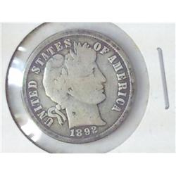 1892 BARBER DIME