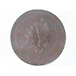 1863 CIVIL WAR TOKEN UNITED STATES COPPER EF/AU