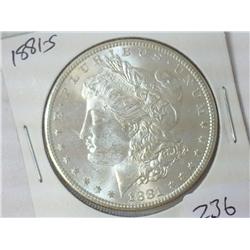 1881-S MORGAN SILVER DOLLAR (UNC)