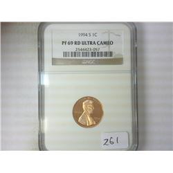 1994-S LINCOLN CENT NGC PF69RD ULTRA CAMEO